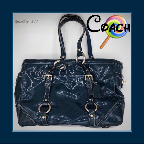 Coach Handbags - 👛HP👛Coach Patent Leather Satchel Shoulder Tote